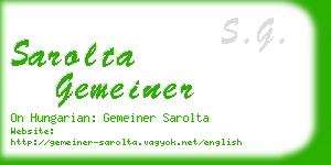 sarolta gemeiner business card